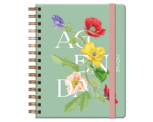AGENDA 2026 BOTANICAL ESPIRAL SEMANA VISTA 15 X 21 CM. ROMANTIC DOHE 13266 - 26 (Espera 4 dias)